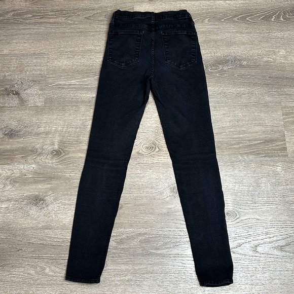 FRAME DENIM Ali High Rise Skinny Jeans in Black Sz 26 - Picture 8 of 14